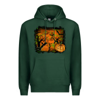 Sports Green Halloween Background Premium Hoodie - RanaPortraitStore