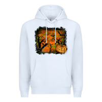 White Halloween Background Premium Hoodie - RanaPortraitStore