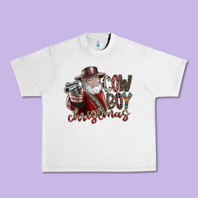 Cowboy Christmas Urban Heavy Tee Designed By Sublimationcraftshop
