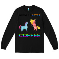 Black Before After Coffee Long Sleeve Tee - Bettercallsaul