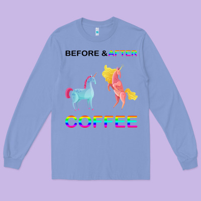 Before After Coffee Long Sleeve Tee Designed By Bettercallsaul