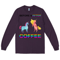Plum Before After Coffee Long Sleeve Tee - Bettercallsaul