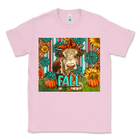 Bubblegum Pink Western Fall Cow Classic Tee - LillyAllenDesigns