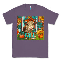 Lavender Western Fall Cow Classic Tee - LillyAllenDesigns