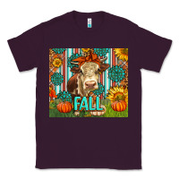 Plum Western Fall Cow Classic Tee - LillyAllenDesigns