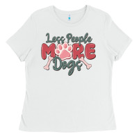 White less people more dogs Ladies Tee - MaliasSmallBusiness