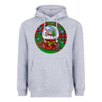 Heather Grey snow globe christmas ornament Heavyweight Hoodie - BundleAndBundleShop