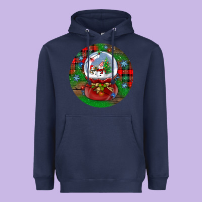 Snow Globe Christmas Ornament Heavyweight Hoodie Designed By Bundleandbundleshop