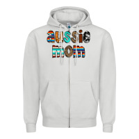 Dove Grey Aussie mom Zipper Hoodie - CowCowDesign