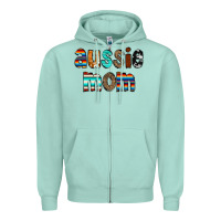 Seafoam Aussie mom Zipper Hoodie - CowCowDesign