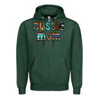 Sports Green Aussie mom Zipper Hoodie - CowCowDesign