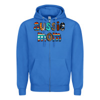 True Royal Aussie mom Zipper Hoodie - CowCowDesign