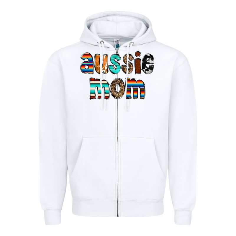 Aussie Mom Zipper Hoodie by CowCowDesign | Teevron