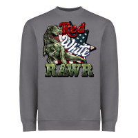 Storm Red white rawr 4th of july Heavyweight Sweatshirt - HowdyJamesFarm