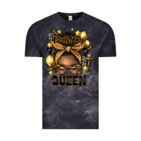 Cloud Black birthday queen afro messy bun Vintage Tee - Artiststas