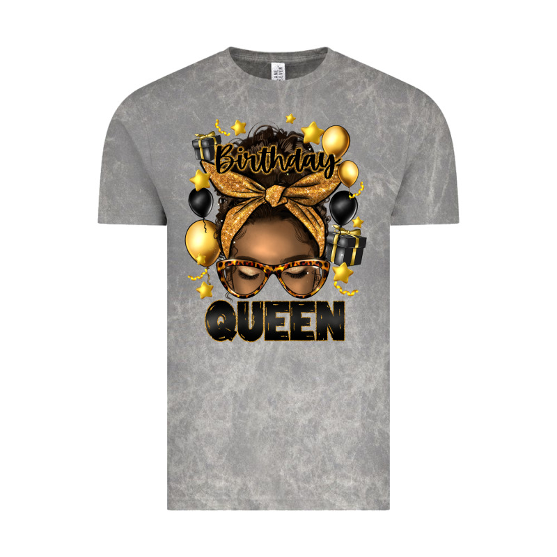 Birthday Queen Afro Messy Bun Vintage Tee by Artiststas | Teevron