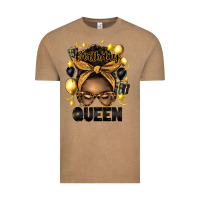 Vintage Coffee birthday queen afro messy bun Vintage Tee - Artiststas