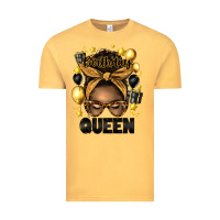 Vintage Mustard birthday queen afro messy bun Vintage Tee - Artiststas