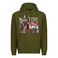 Army Green I dig Easter Day Premium Hoodie - OliviaCreatesArt
