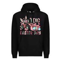 Black I dig Easter Day Premium Hoodie - OliviaCreatesArt