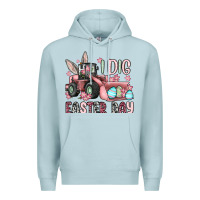 Blue Mist I dig Easter Day Premium Hoodie - OliviaCreatesArt