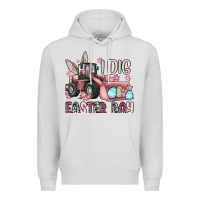 Dove Grey I dig Easter Day Premium Hoodie - OliviaCreatesArt
