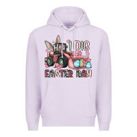 Lilac I dig Easter Day Premium Hoodie - OliviaCreatesArt