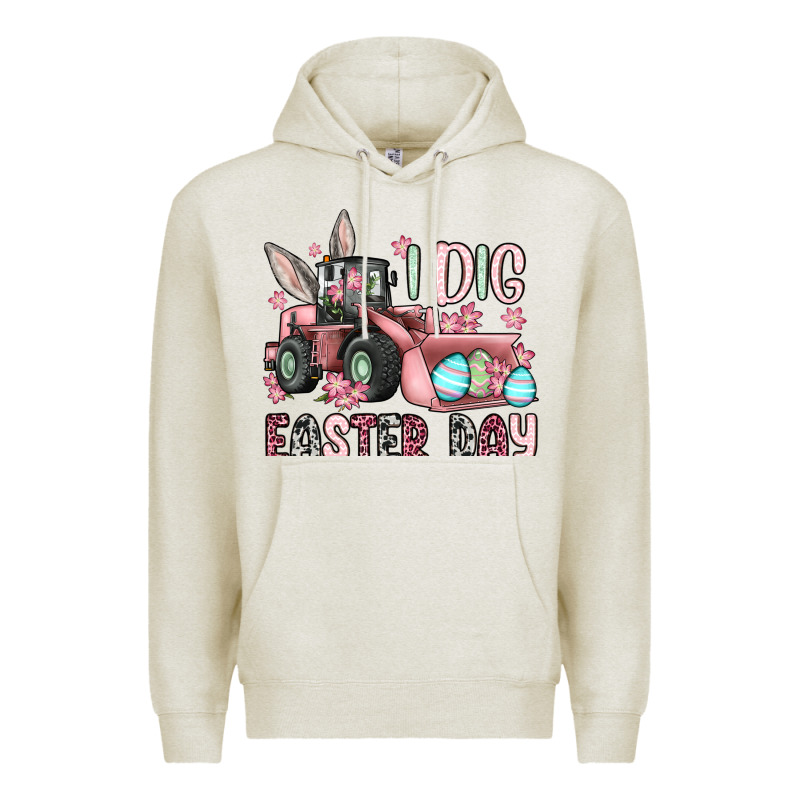I Dig Easter Day Premium Hoodie by OliviaCreatesArt | Teevron