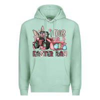 Seafoam I dig Easter Day Premium Hoodie - OliviaCreatesArt