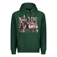 Sports Green I dig Easter Day Premium Hoodie - OliviaCreatesArt