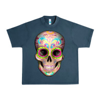 Midnight Navy Mexican Skull Urban Heavy Tee - Artiststas