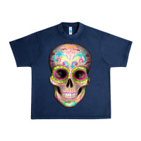 Navy Mexican Skull Urban Heavy Tee - Artiststas