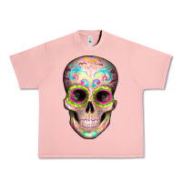 Salmon Mexican Skull Urban Heavy Tee - Artiststas