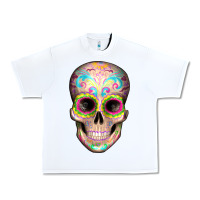 White Mexican Skull Urban Heavy Tee - Artiststas