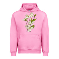 Fuchsia Pink American Dogwood Flower Illustrations Urban Hoodie - LillyAllenDesigns