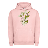 Pigment Salmon American Dogwood Flower Illustrations Urban Hoodie - LillyAllenDesigns