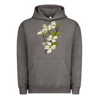 Pigment Tornado American Dogwood Flower Illustrations Urban Hoodie - LillyAllenDesigns