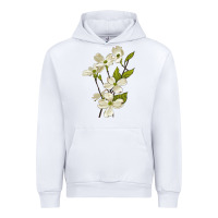 White American Dogwood Flower Illustrations Urban Hoodie - LillyAllenDesigns