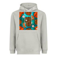 Moon Dust baseball leopard uniform and hotdog with gemstone seamless pattern Heavyweight Hoodie - BundleAndBundleShop
