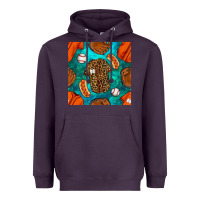 Baseball Leopard Uniform And Hotdog With Gemstone Seamless Pattern Heavyweight Hoodie | Teevron