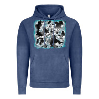 Vintage Denim cowhide glitter leather background Vintage Hoodie - RanaPortraitStore