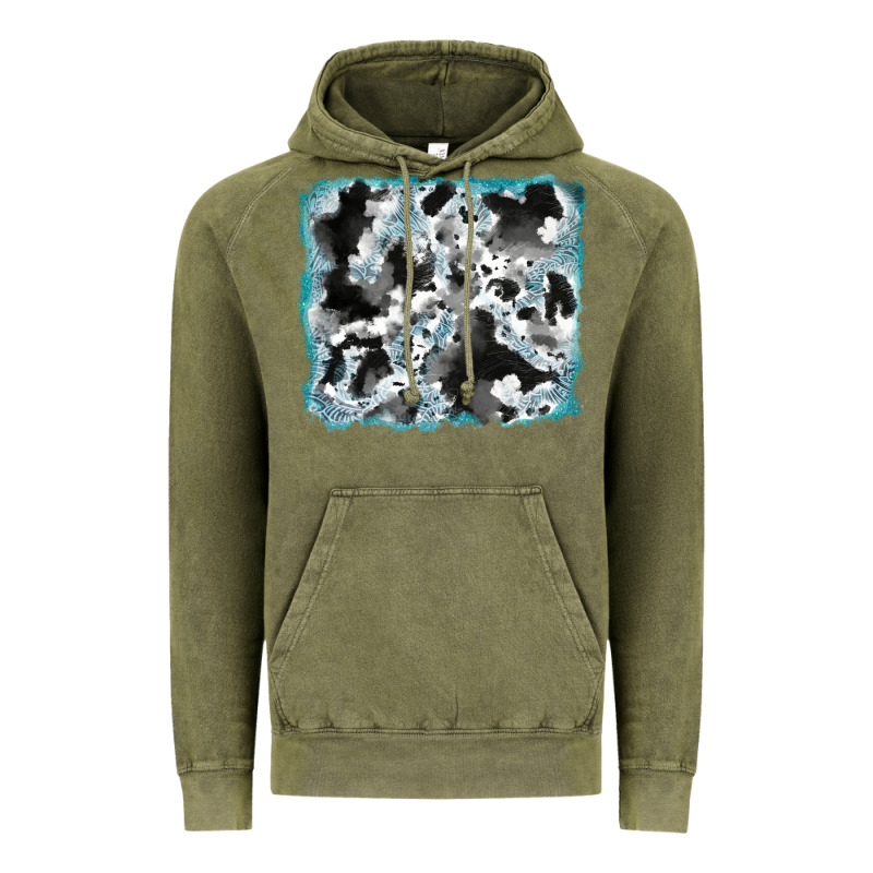 Cowhide Glitter Leather Background Vintage Hoodie by RanaPortraitStore | Teevron