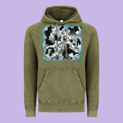 Cowhide Glitter Leather Background Vintage Hoodie Designed By Ranaportraitstore