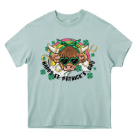 Arona st. patrick's day highland cow Heavy Core Tee - MaliasSmallBusiness