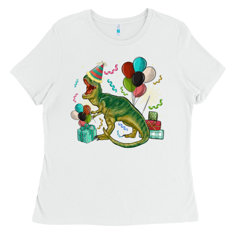 Party T Rex Ladies Tee by MaliasSmallBusiness | Teevron