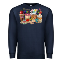 Navy Teacher Coffee Cups Premium Sweatshirt - FaDigitalArtStudio