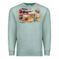 Seafoam Teacher Coffee Cups Premium Sweatshirt - FaDigitalArtStudio