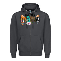 Smoke Blessed Mama Zipper Hoodie - CowCowDesign