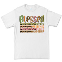 White retro blessed redeemed quotes Premium Tee - MaliasSmallBusiness