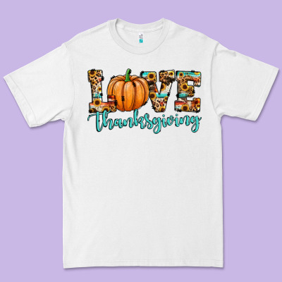 Love Thanksgiving Pumpkin Premium Tee Designed By Jahusdesignshop